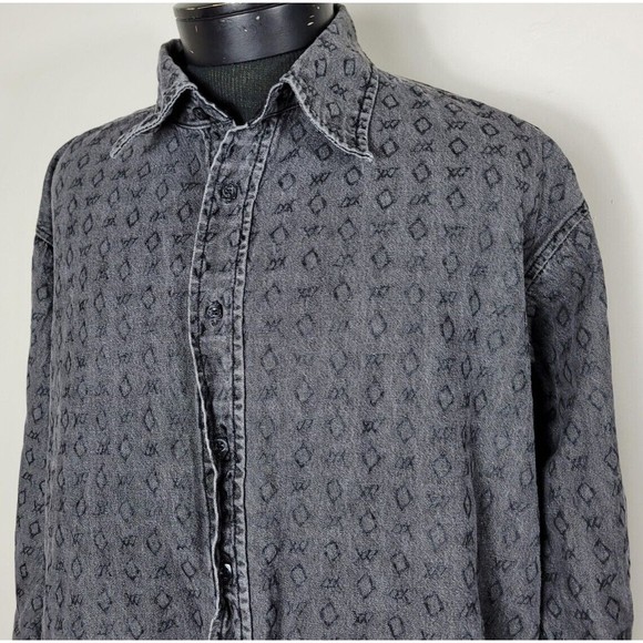 Vintage Ice Wear Button Front Shirt Size XL Ice T Rap Hip Hop Cross Colours - Picture 2 of 4